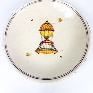 Collegio Delle Arti Di Orvieto Ceramic Wall Plate Hand Painted Hot Air Balloon S